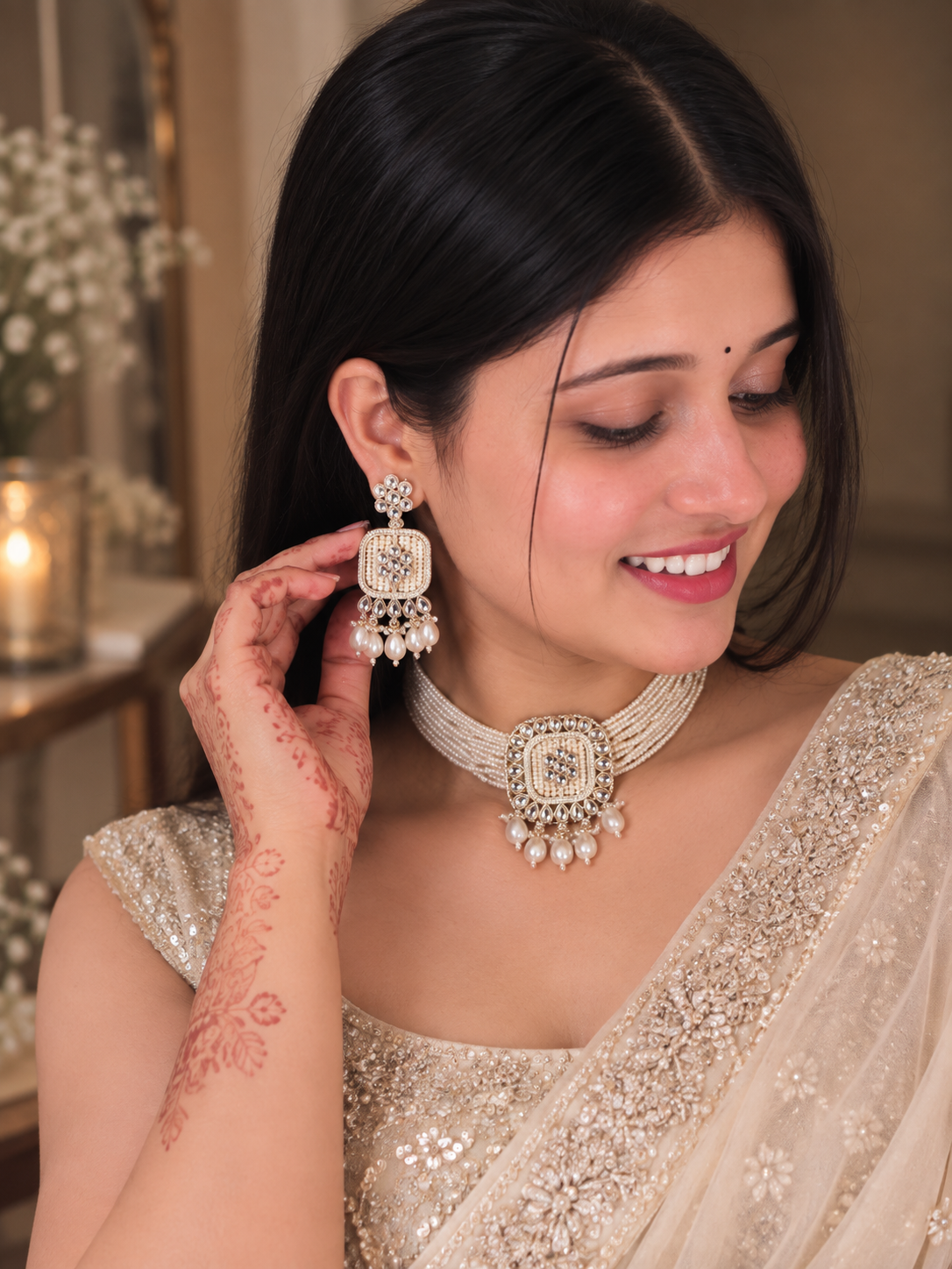 Meher Pearl Choker Set