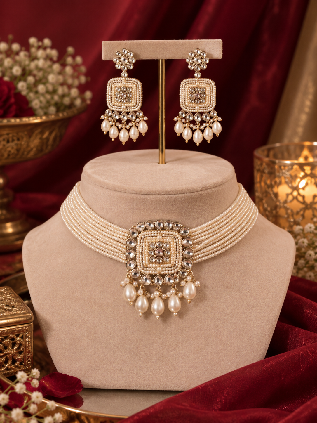Meher Pearl Choker Set