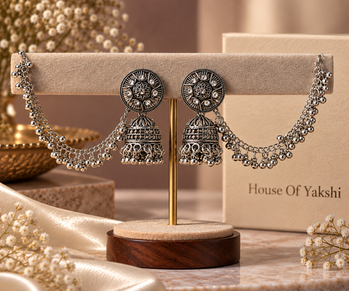 Rajvi Oxidised Jhumka