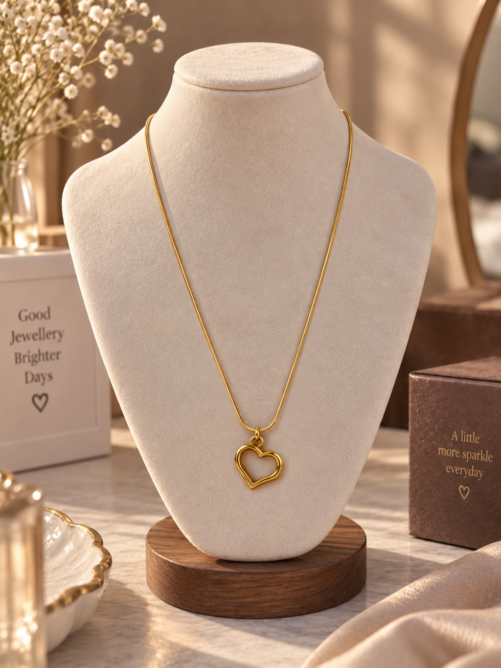 Evara Open Heart Necklace