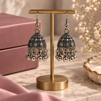 Tara Oxidised Ghungroo Jhumkas