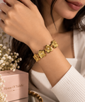 Flora Gold Statement Bracelet